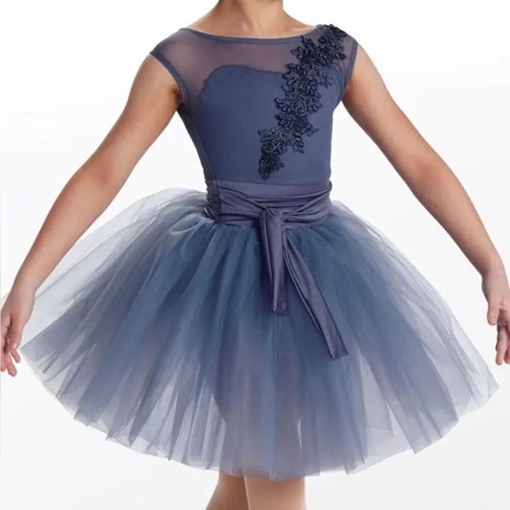 Weissman A Thousand Miles Mock Neck Mesh Tulle Dress size Medium Adult Ballet